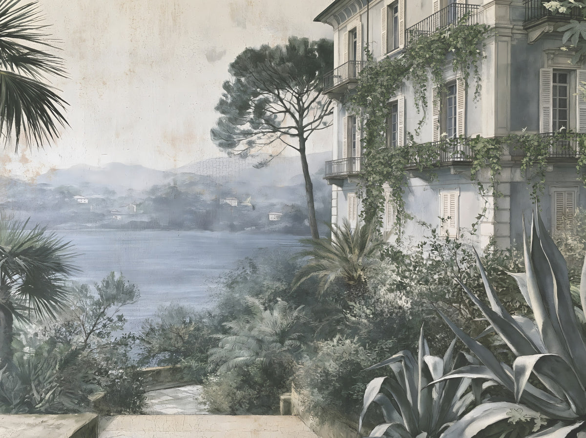 Italian Lakeside Villa Retreat Wall Mural in your room — zoomed