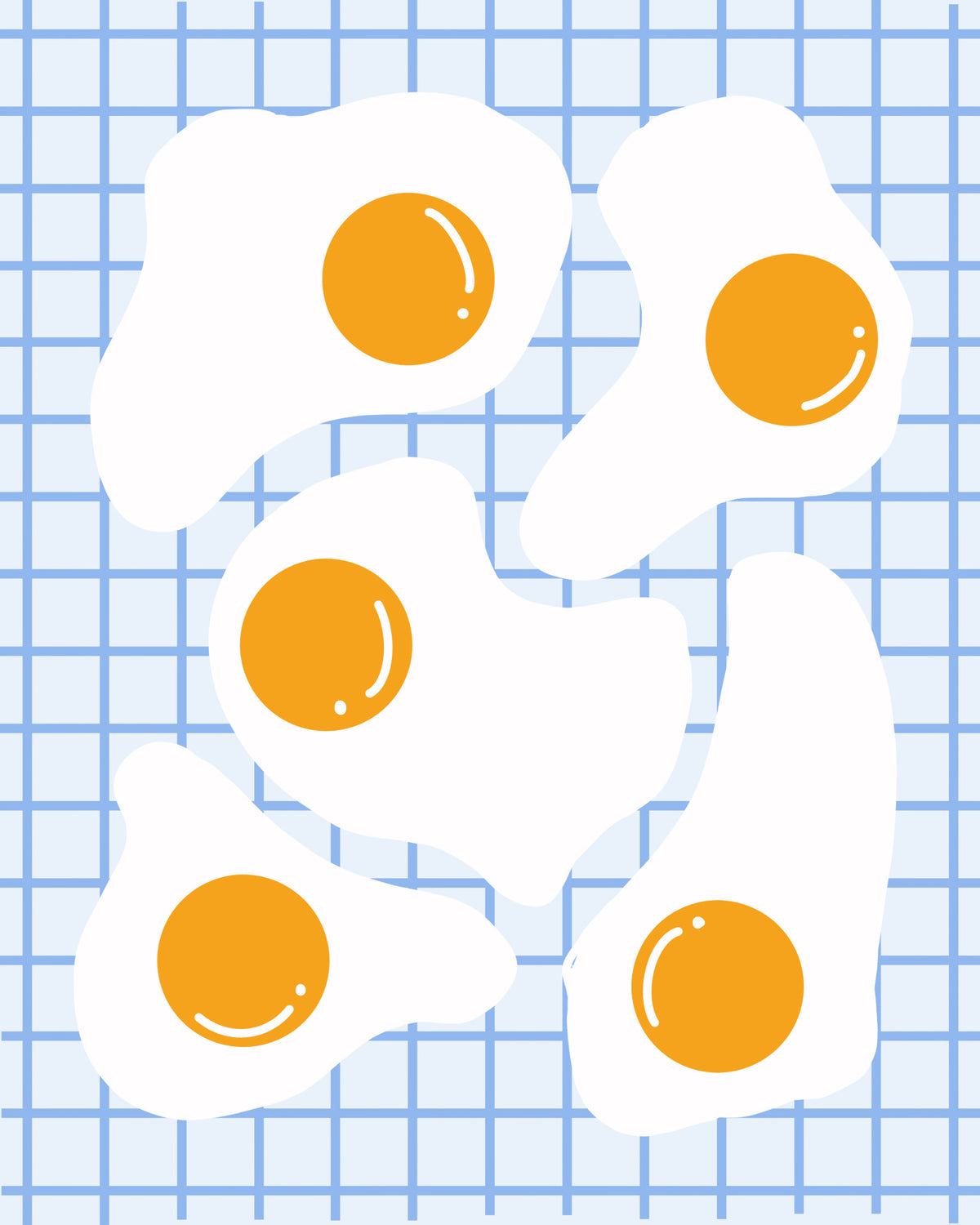 Fried Egg Breakfast Wall Mural in your room