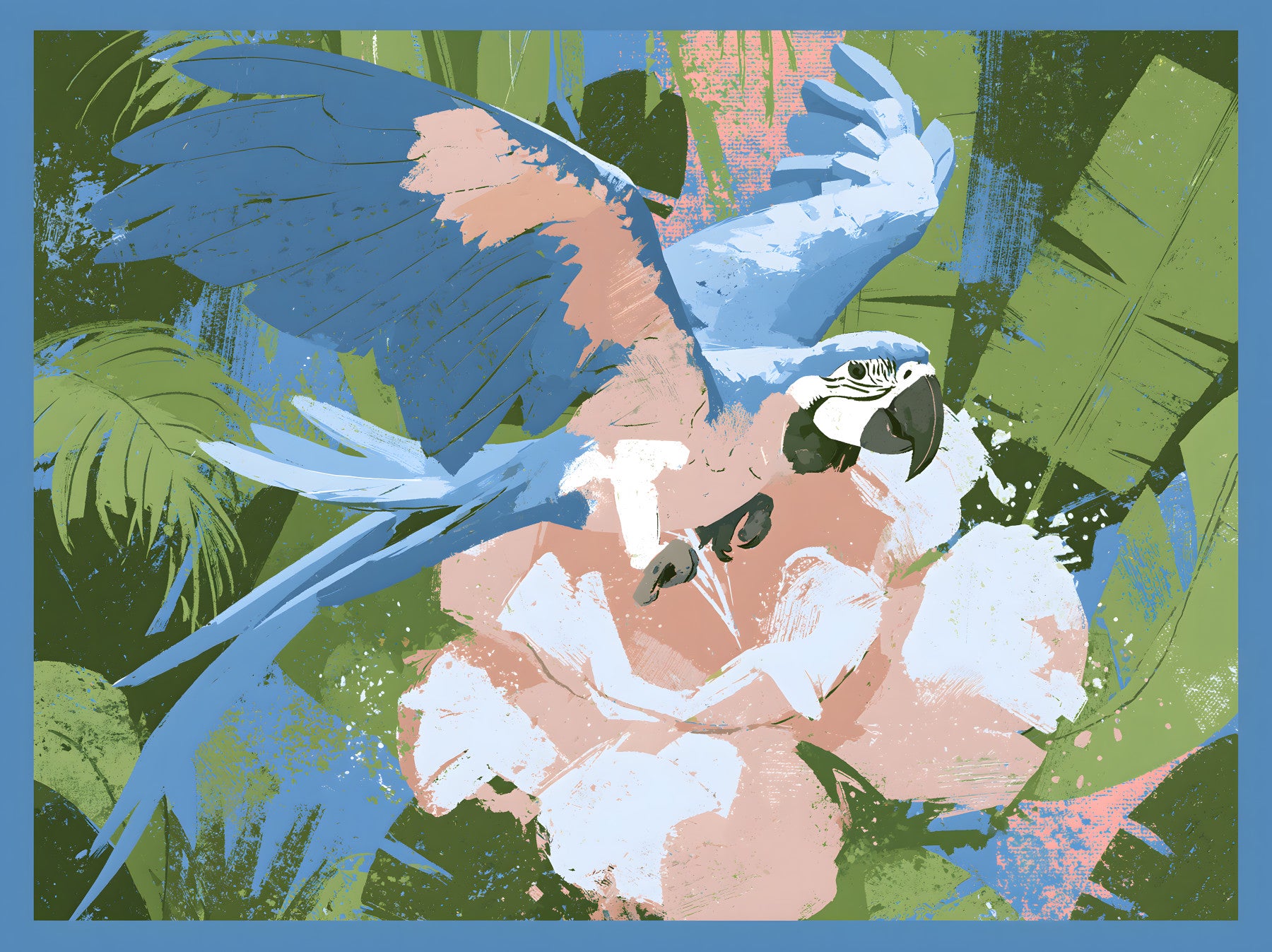 Painted Rainforest Canopy Wall Mural