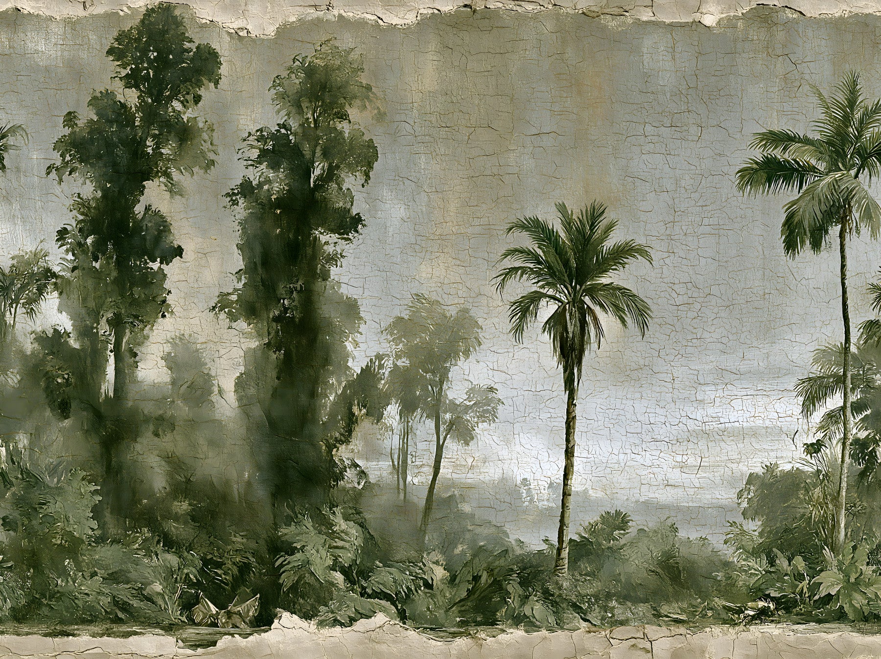 Aged Tropical Forest Landscape Wall Mural
