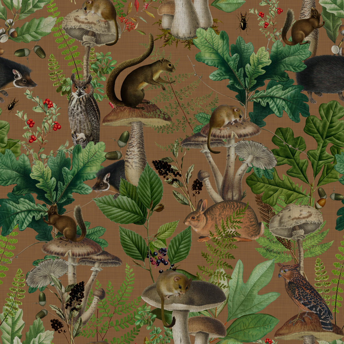 Enchanted Woodland Forest Creatures Wallpaper⁠ in your room