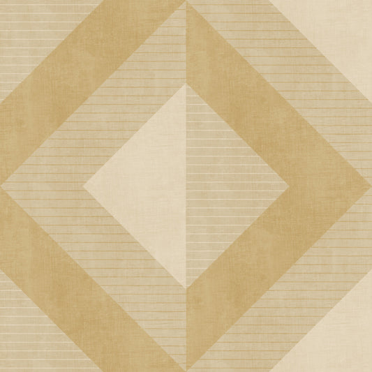 Golden Geometric Diamond Motif Wallpaper⁠