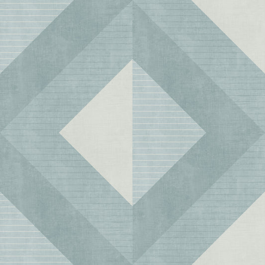 Cerulean Geometric Diamond Layer Wallpaper⁠