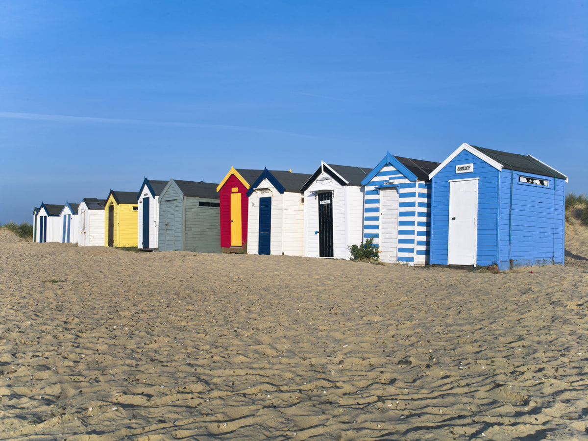 Summer Seaside Shelters Wall Mural in your room — zoomed