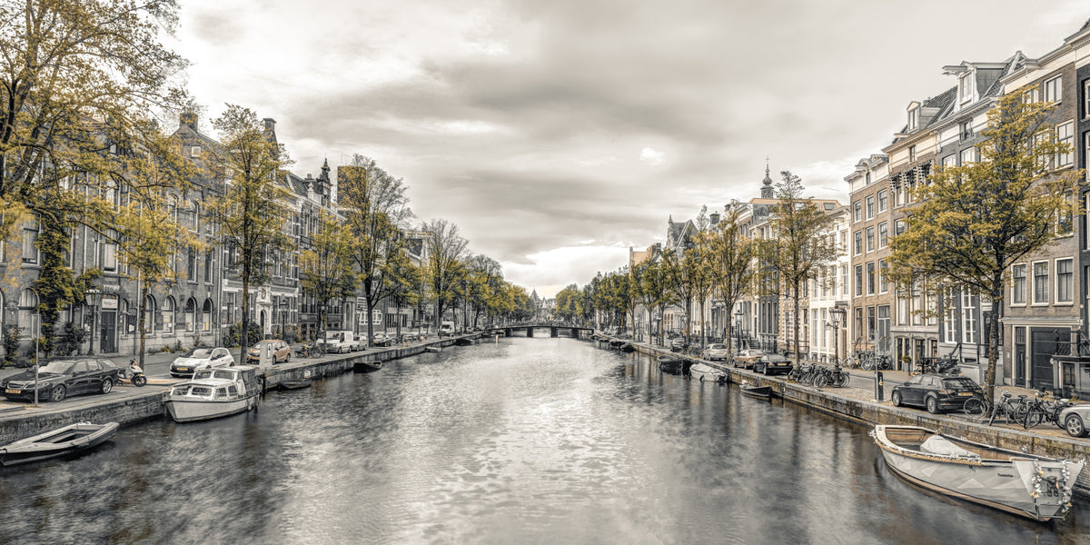 Classic Dutch Canal Architecture Wall Mural in your room