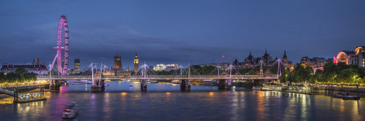 Evening Lights over the River Thames Wall Mural