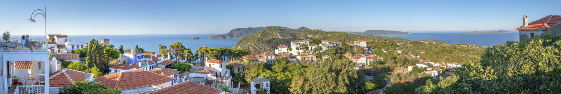 Sun-Kissed Aegean Hillside Retreat Wall Mural in your room — zoomed