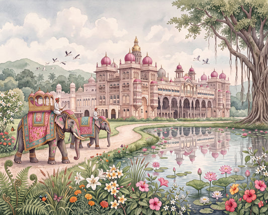 The Maharaja’s Lotus Garden Wall Mural