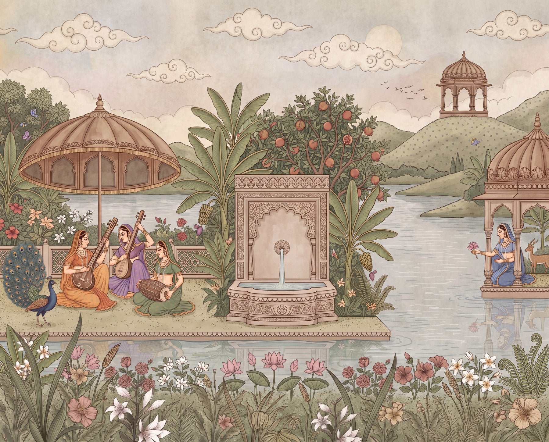 The Enchanted Garden of Raag Wall Mural