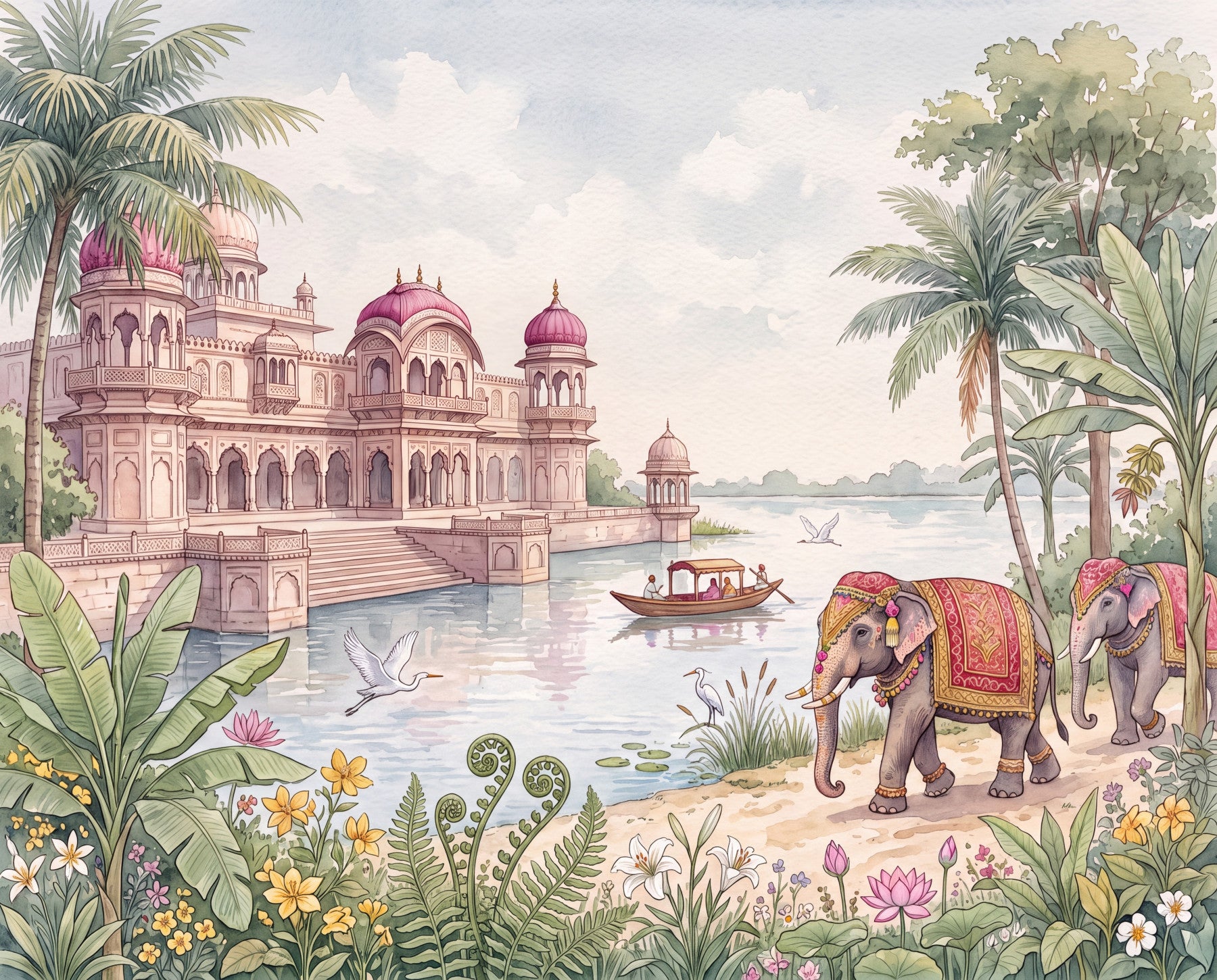 The Maharaja’s Elephant Garden  Wall Mural
