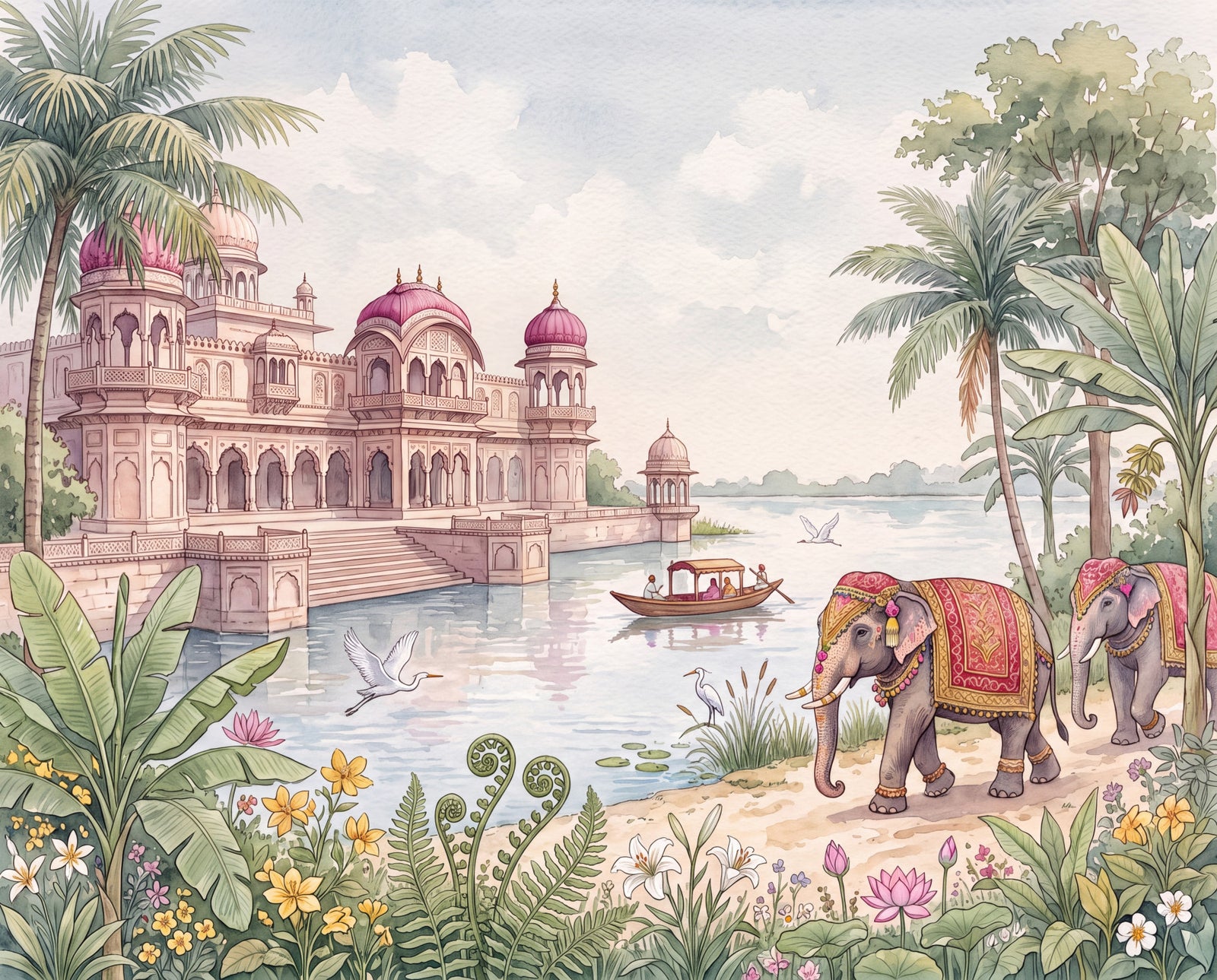 The Maharaja’s Elephant Garden  Wall Mural in your room
