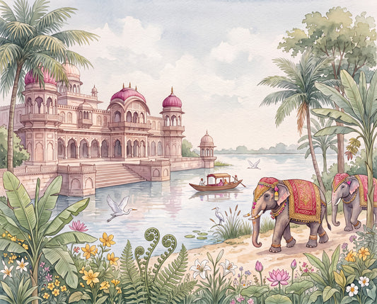 The Maharaja’s Elephant Garden  Wall Mural-RJM12