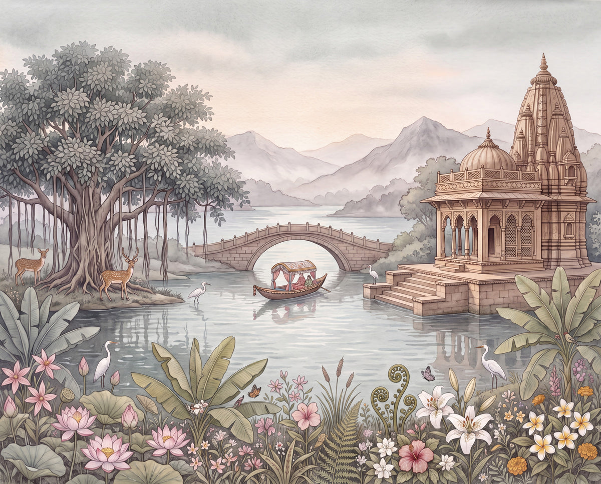 Celestial Palace Garden Wall Mural-RJM16