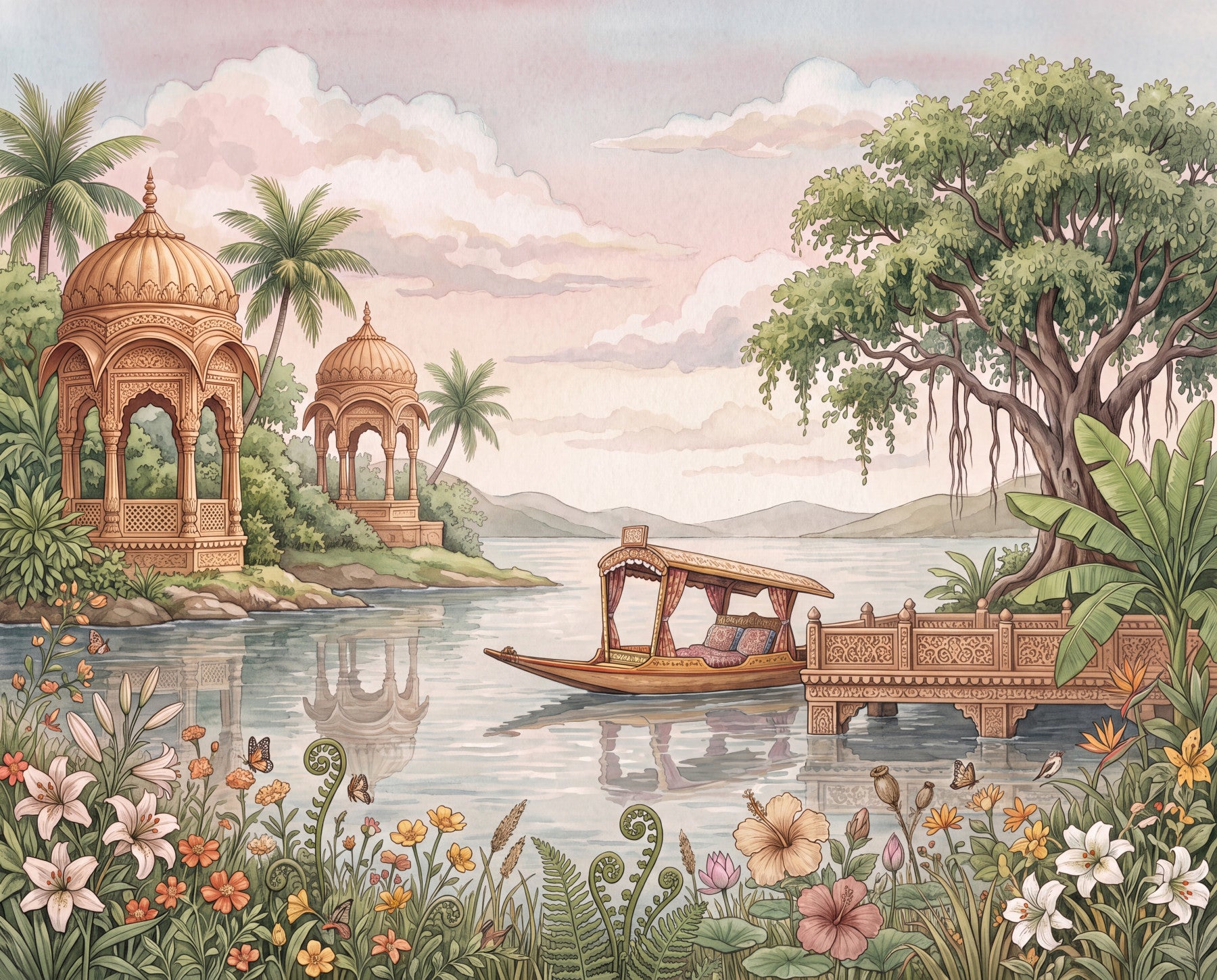 Raj Angan Wall Mural in your room — zoomed