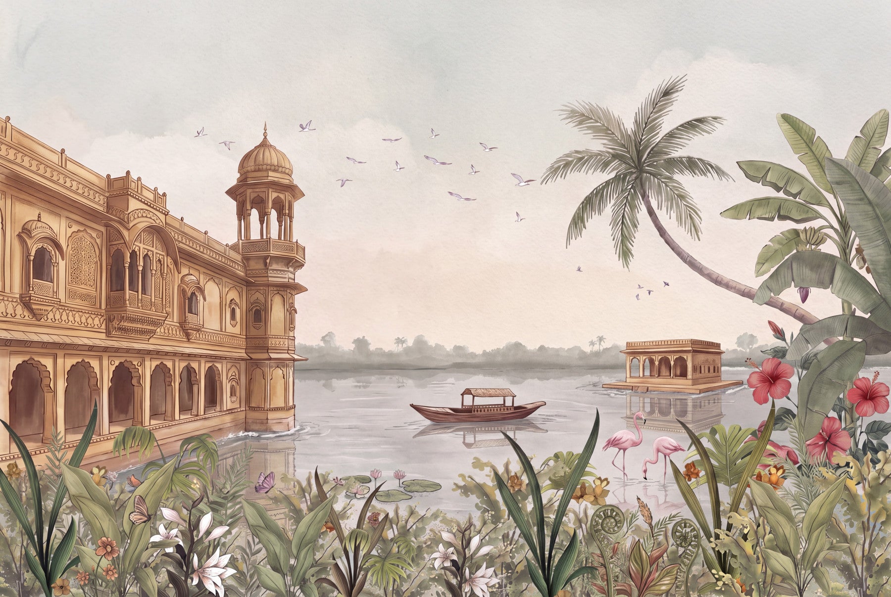 Jheel Mahal Wall Mural
