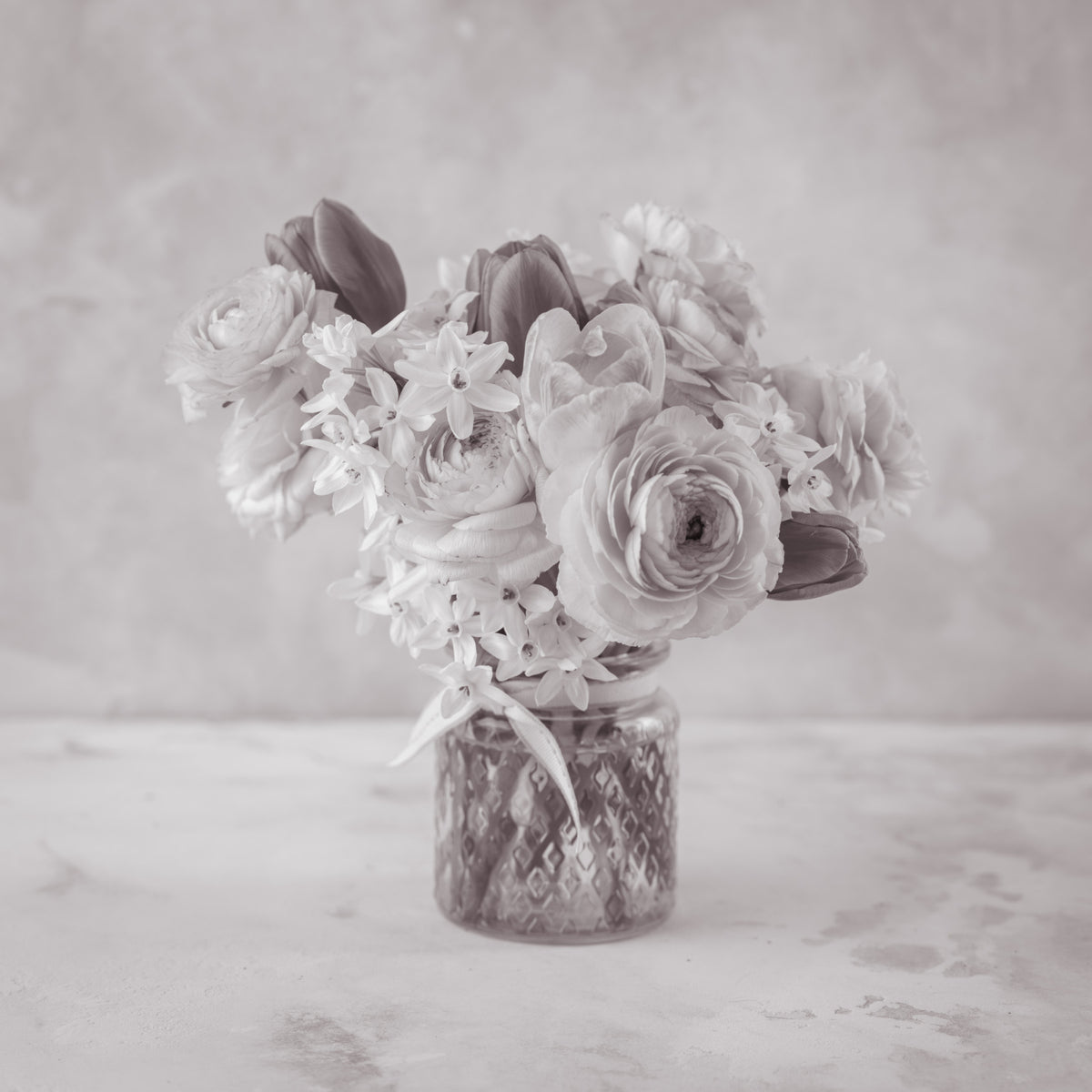 Muted Floral Still Life Study Wall Mural in your room