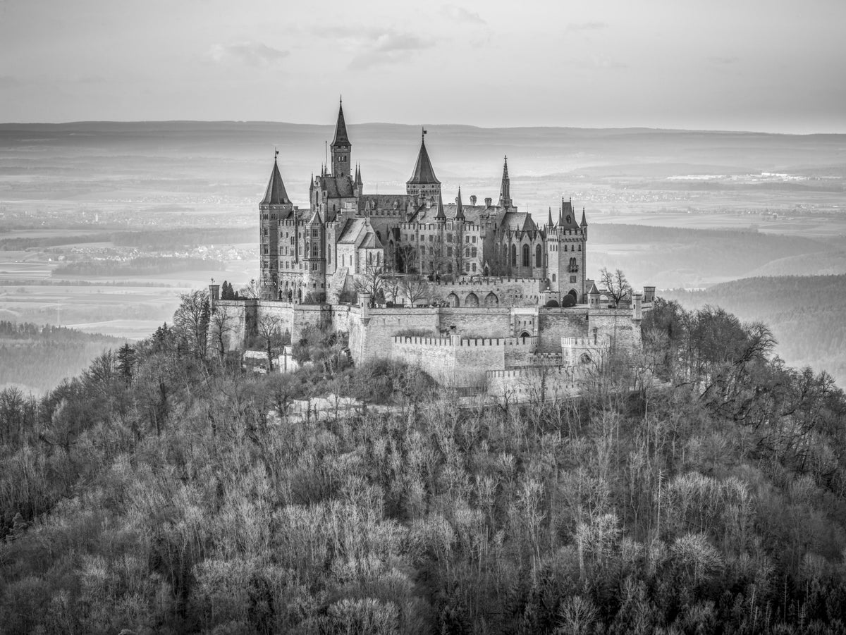 Hohenzollern Fortress Silhouette Wall Mural in your room