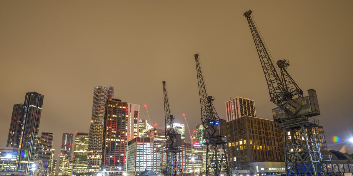 Evening Docklands Architecture Panorama Wall Mural in your room