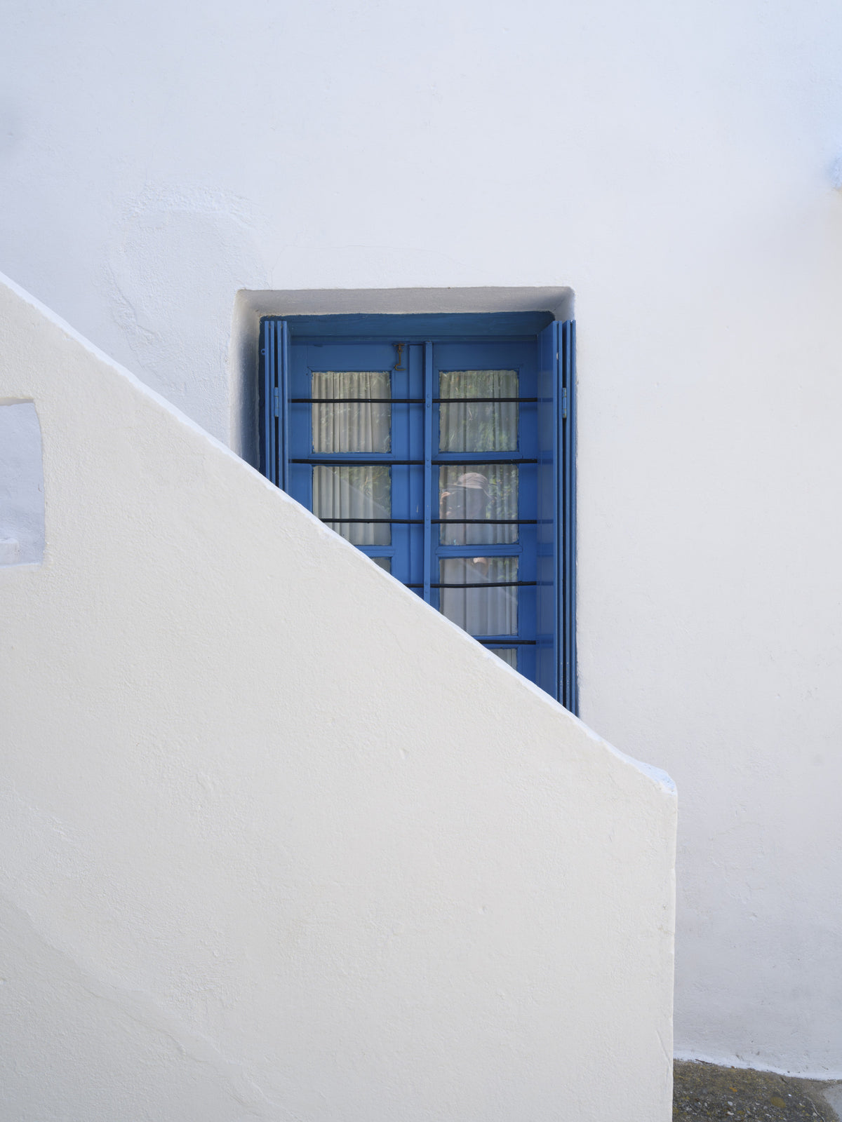 Minimalist Mediterranean Plaster and Shutter Wall Mural in your room