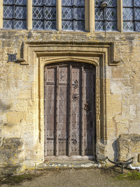 Aged Masonry and Timber Gate Wall Mural