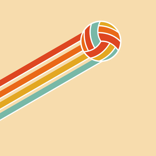 Retro Volleyball  Wall Mural