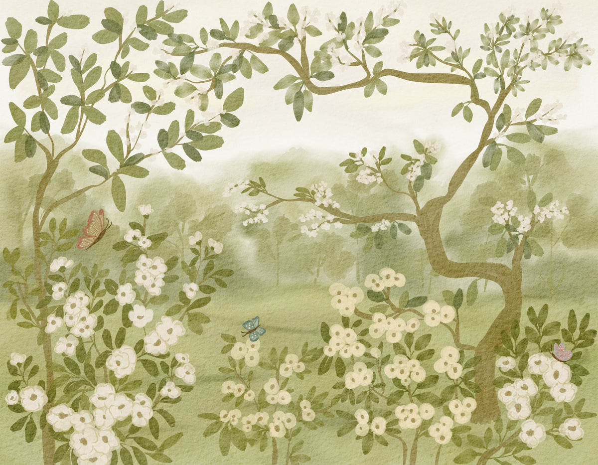 Dreamy Meadow Floral Mural Wall Mural in your room