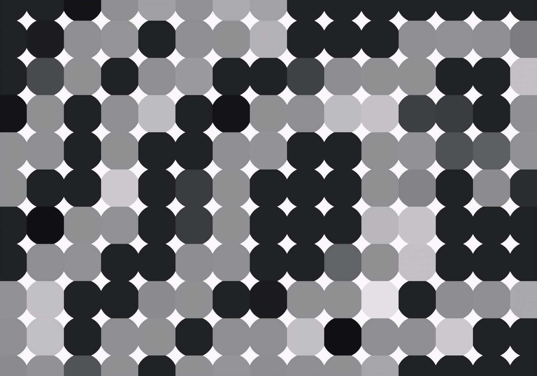 Monochrome Geometric Dot Grid Wall Mural