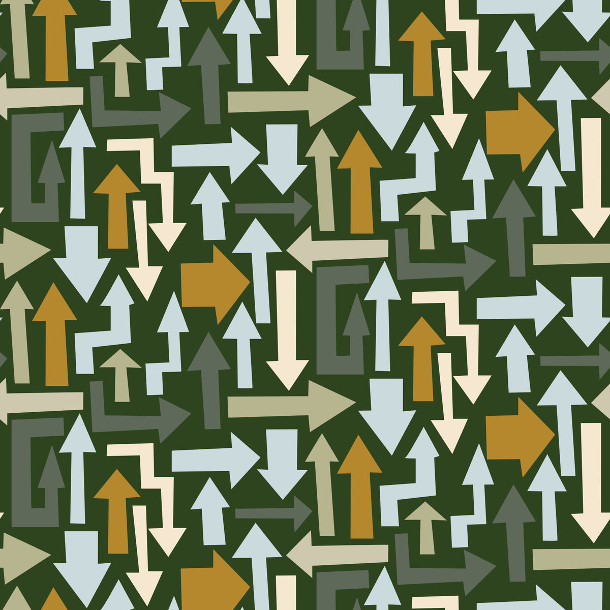 Directional Geometric Arrows in Earthy Tones Wallpaper⁠ in your room — zoomed