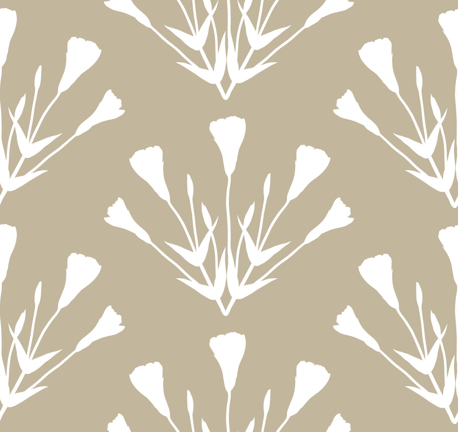 Minimalist Botanical Silhouette Sprigs Wallpaper⁠