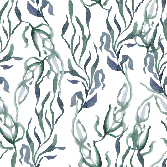 Watercolor Seaweed Silhouette Wallpaper⁠