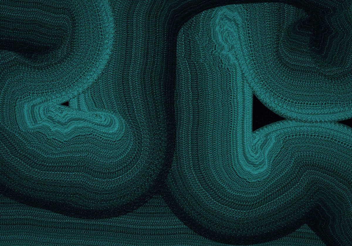 Deep Ocean Swirls Wall Mural in your room — zoomed