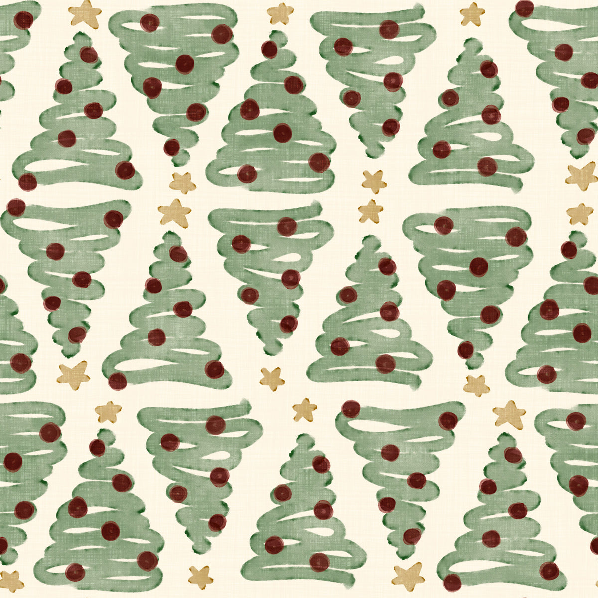 Alternating Holiday Xmas Staggered Christmas Trees Grid Wallpaper⁠ in your room — zoomed