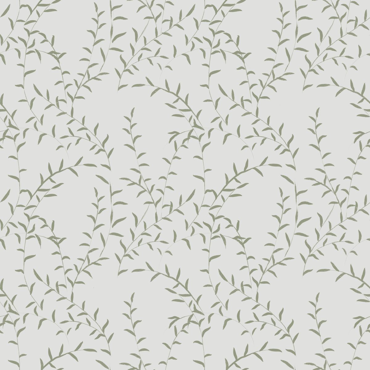 Minimalist Sage Leaf Trail Wallpaper⁠ in your room — zoomed