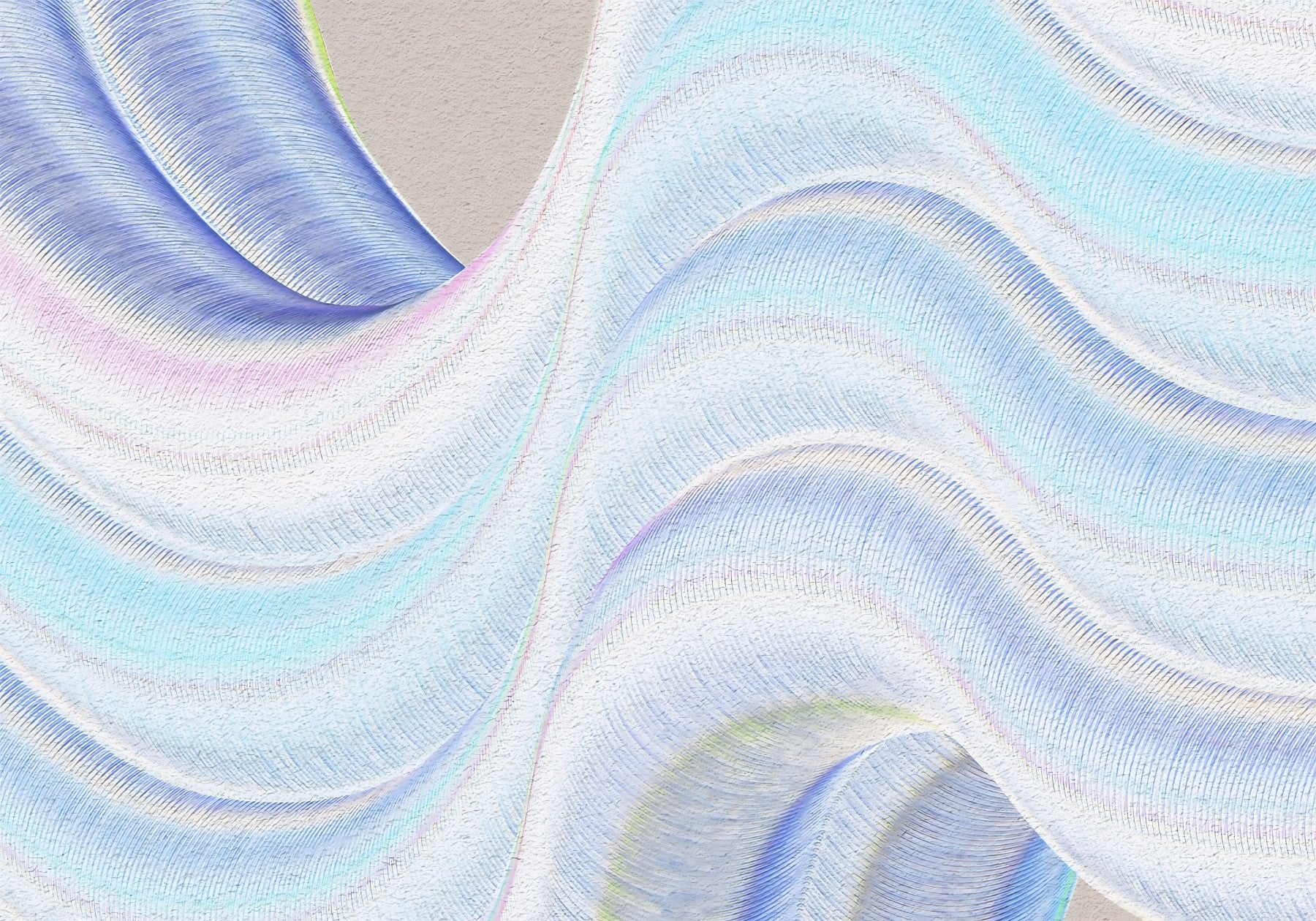 Fluid Azure Waves Wall Mural