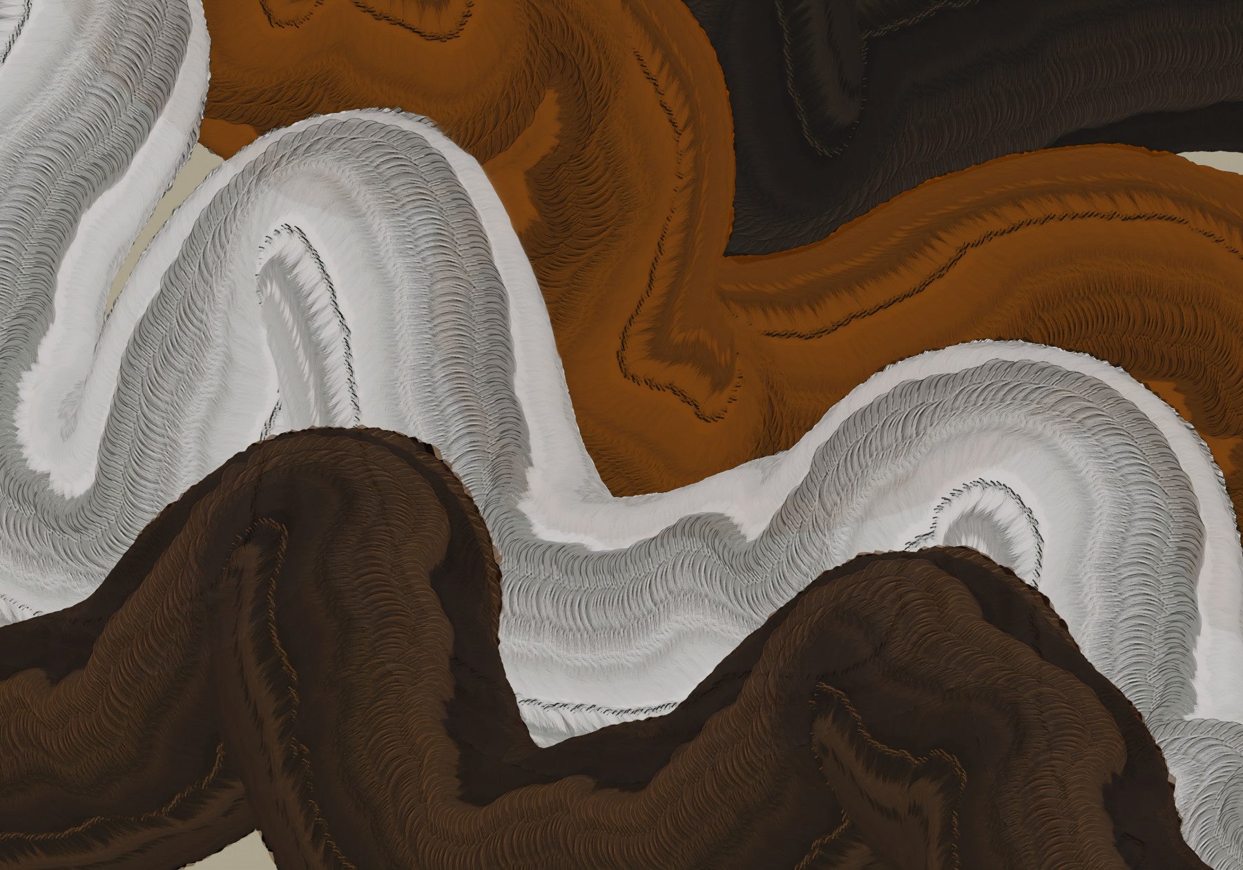 Earthy Flow Abstract Layers Wall Mural