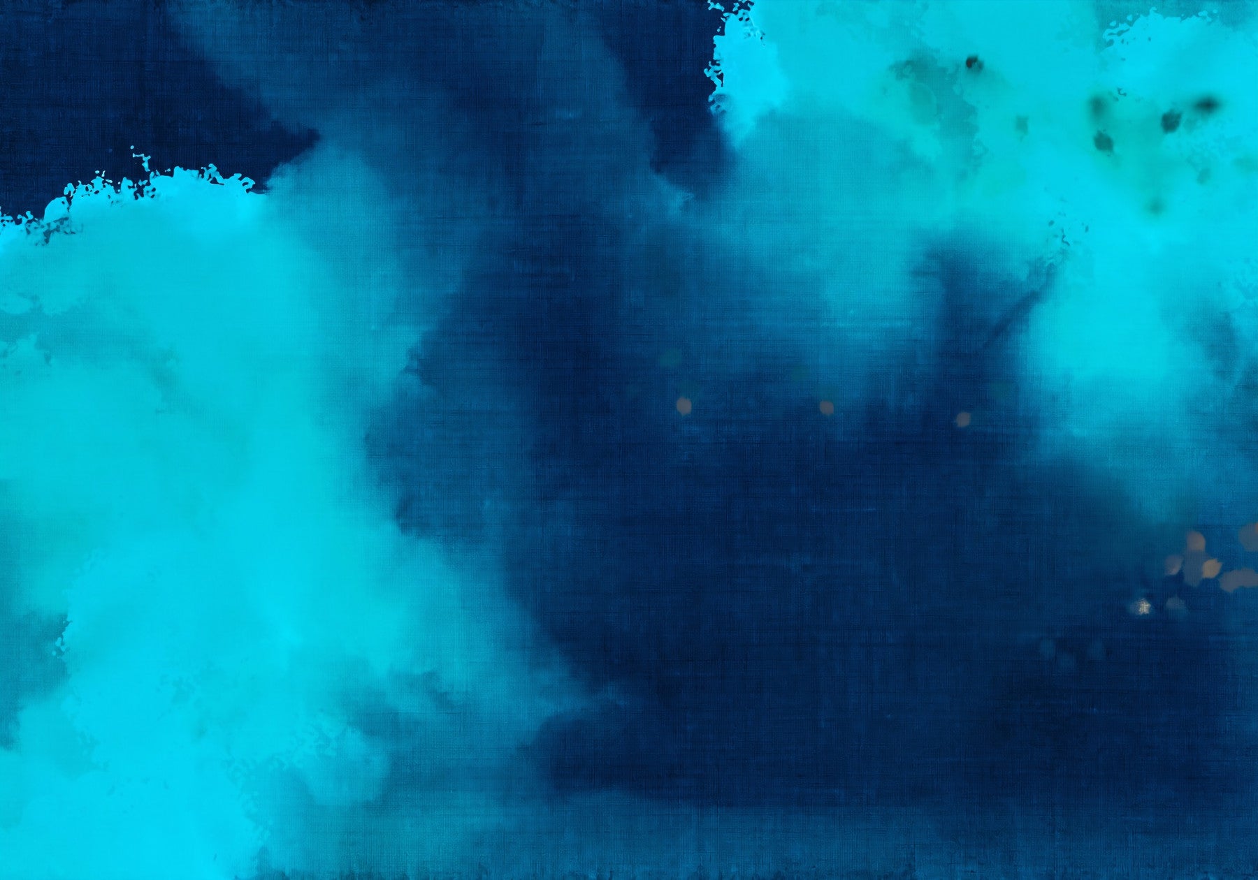 Deep Azure Watercolor Wash Wall Mural