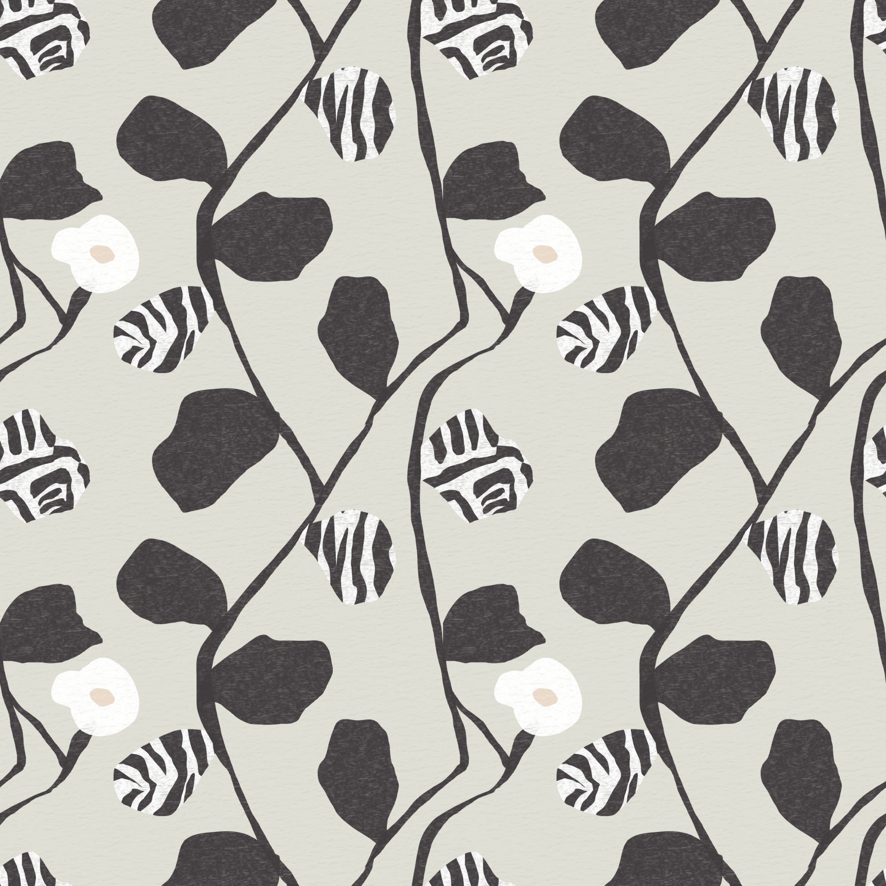 Abstract Floral Vine Arrangement Wallpaper⁠