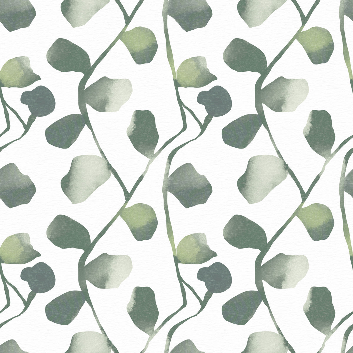 Soft Watercolor Eucalyptus Vines Wallpaper⁠ in your room