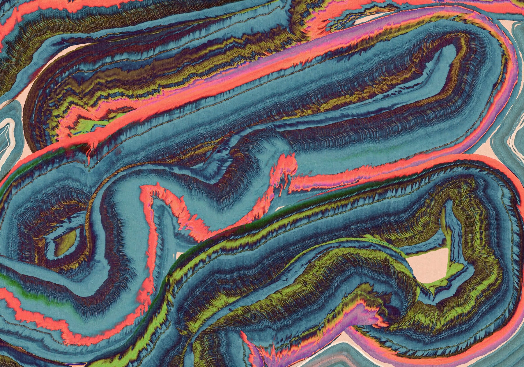 Abstract Resinous Flow and Swirl Wall Mural