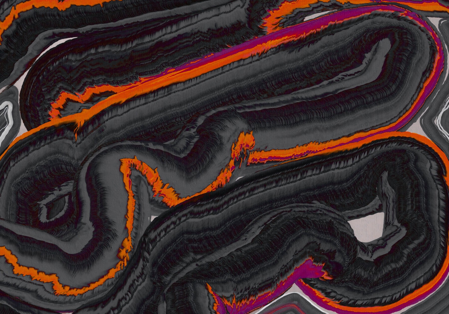 Fiery Strata Contemporary Pattern Wall Mural