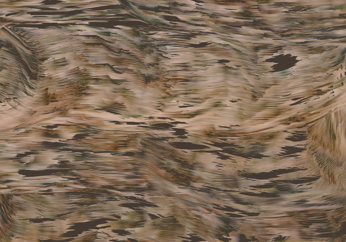 Earthy Tonal Brushstroke Motion Wall Mural in your room