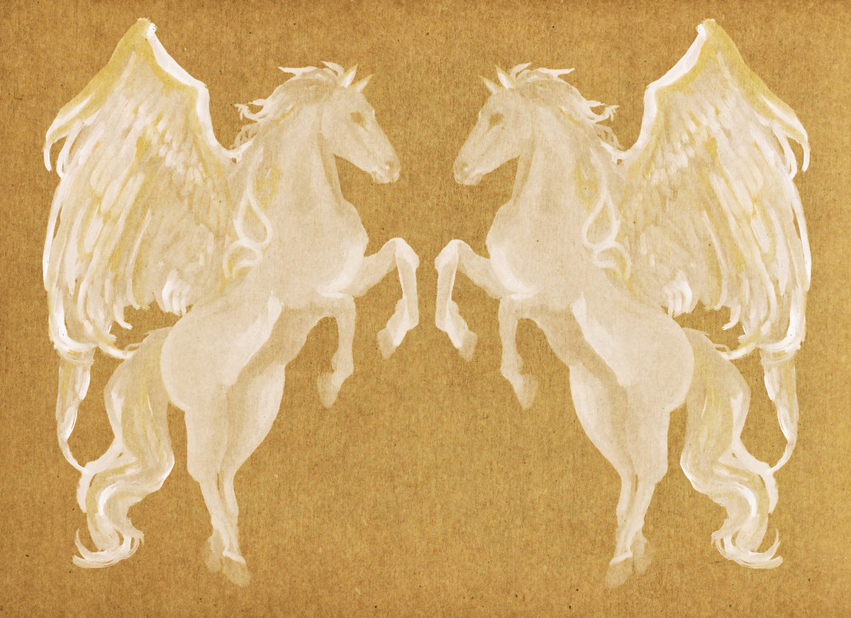 Rustic Mythological Pegasus Pattern Wall Mural in your room