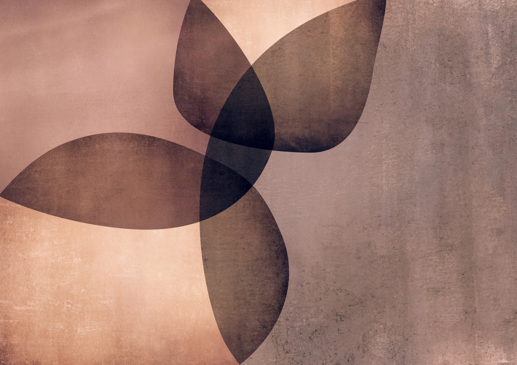 Organic Shapes Earth Tones Wall Mural