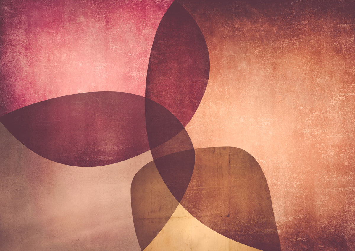 Organic Shapes Autumn Tones Wall Mural in your room