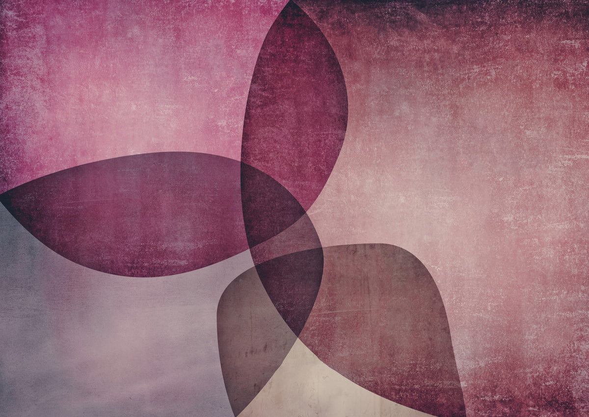 Organic Shapes Warm Tones Wall Mural in your room — zoomed