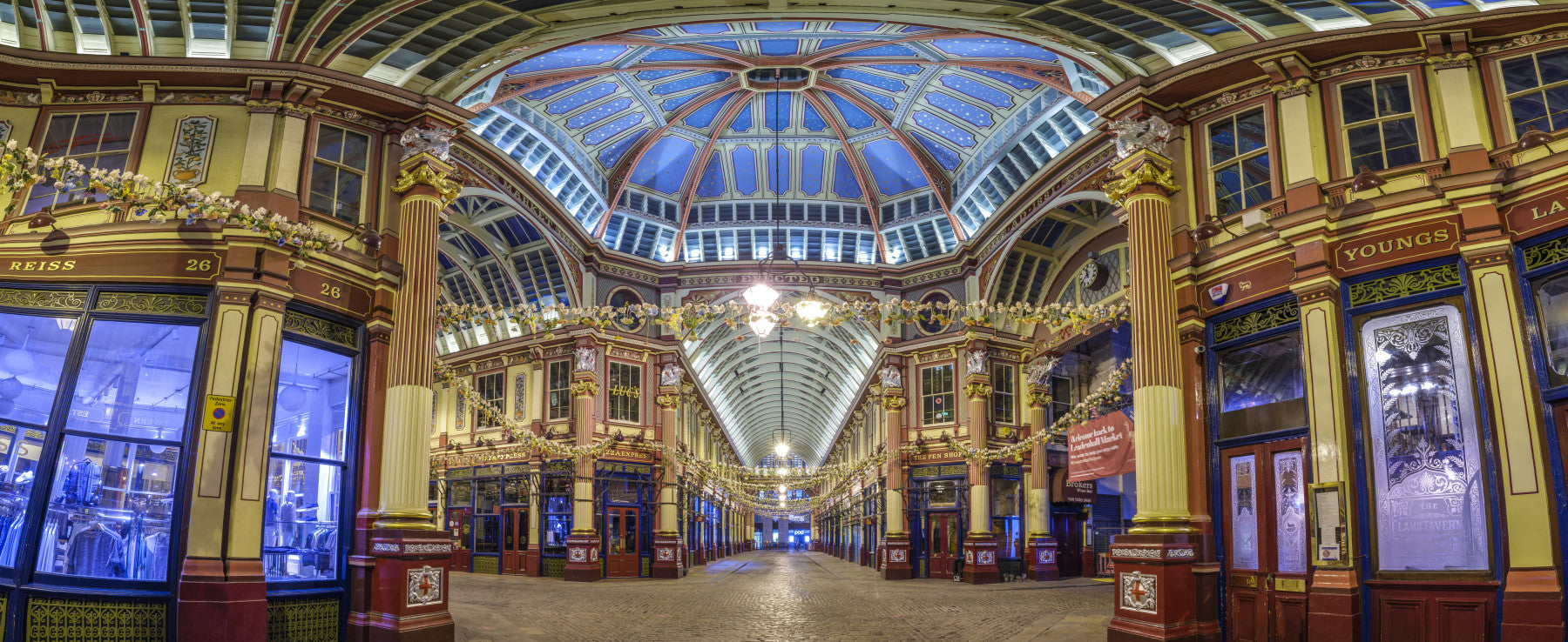 Victorian London Market Architectural Panorama Wall Mural