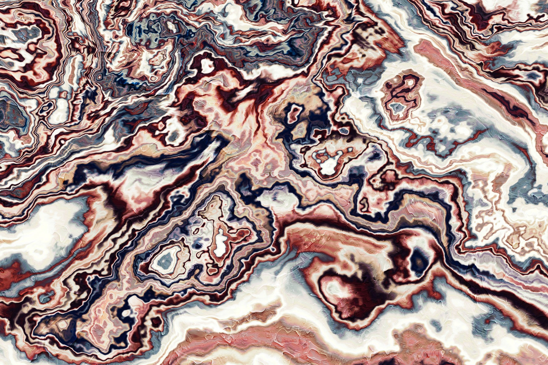 Colorful Abstract Swirls Marble Wall Mural