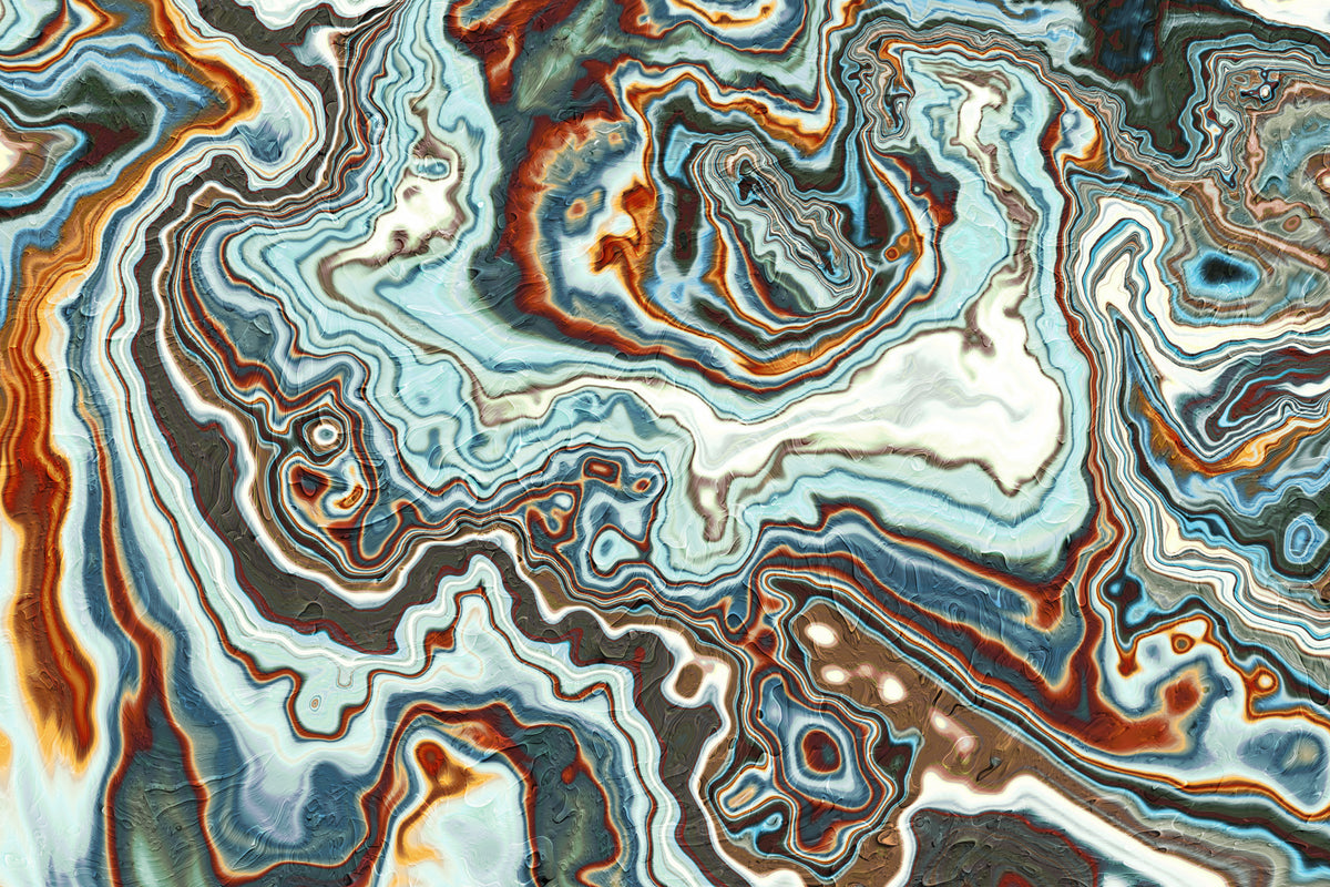 Earthy Marbled Swirl Abstract Wall Mural in your room