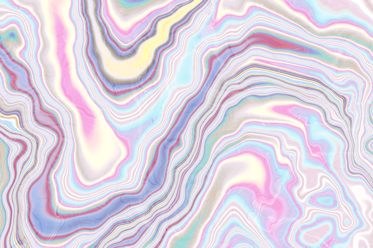 Holographic Marble Wave Texture Wall Mural in your room