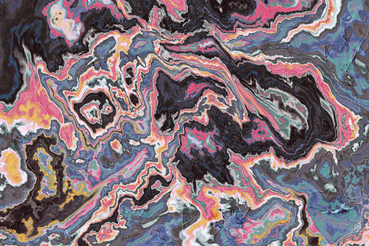 Vibrant Marble Flow Wall Mural in your room — zoomed